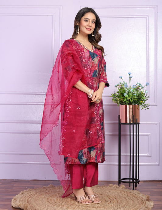 Casual Wear Straight Dupatta Set