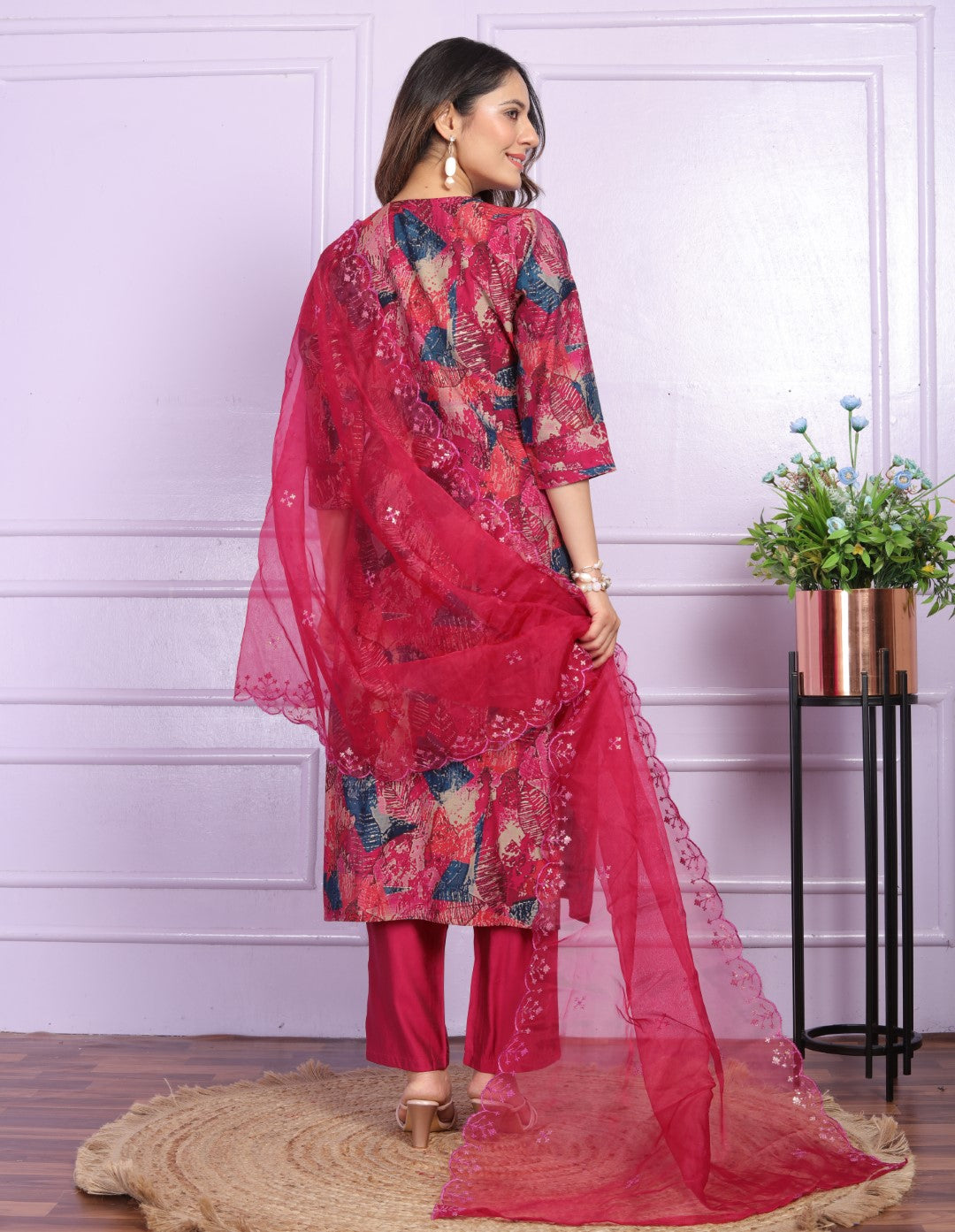 Casual Wear Straight Dupatta Set