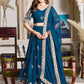 Shop Elegant Blue Georgette Lehenga Choli Set Online In India