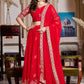 Buy Royal Red Georgette Lehenga Choli Set Online in India