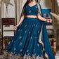 Shop Elegant Blue Georgette Lehenga Choli Set Online In India