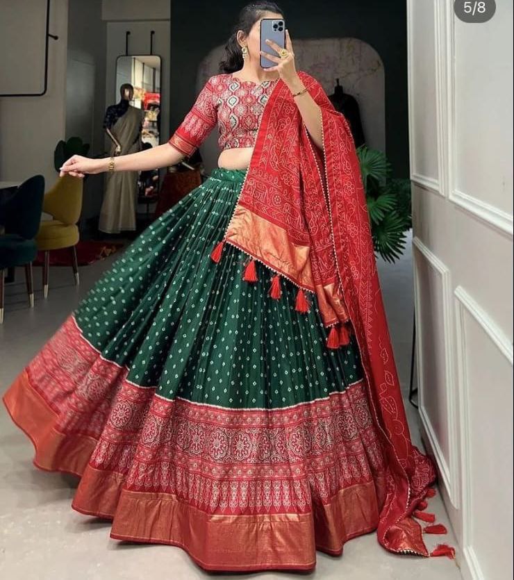 Bandhani Patola Lehenga Set - Vaanya Kurtis