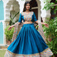 Shop Fashionable Rayon Blue Lehenga Choli Set Online