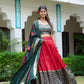 Buy Latest Red Dola Silk Meenakari Lehenga Set Online