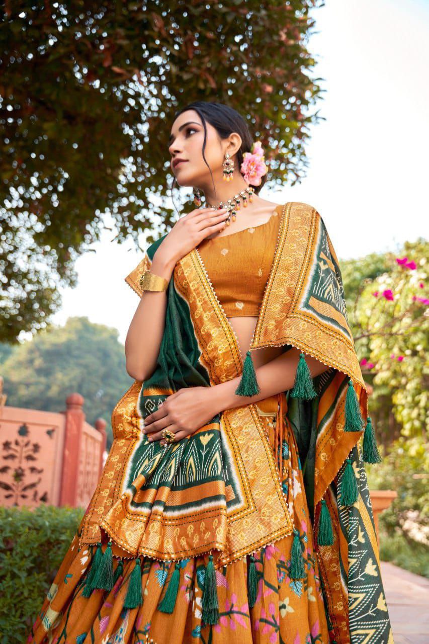 Buy Premium Silk Meenakari Lehenga Online | Vaanya Kurtis