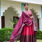 Buy Kashmiri Print Lehenga Set in Pink-Purple Silk Online