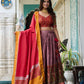 Buy Stunning Kashmiri Print Lehenga Set in Multicolor Online