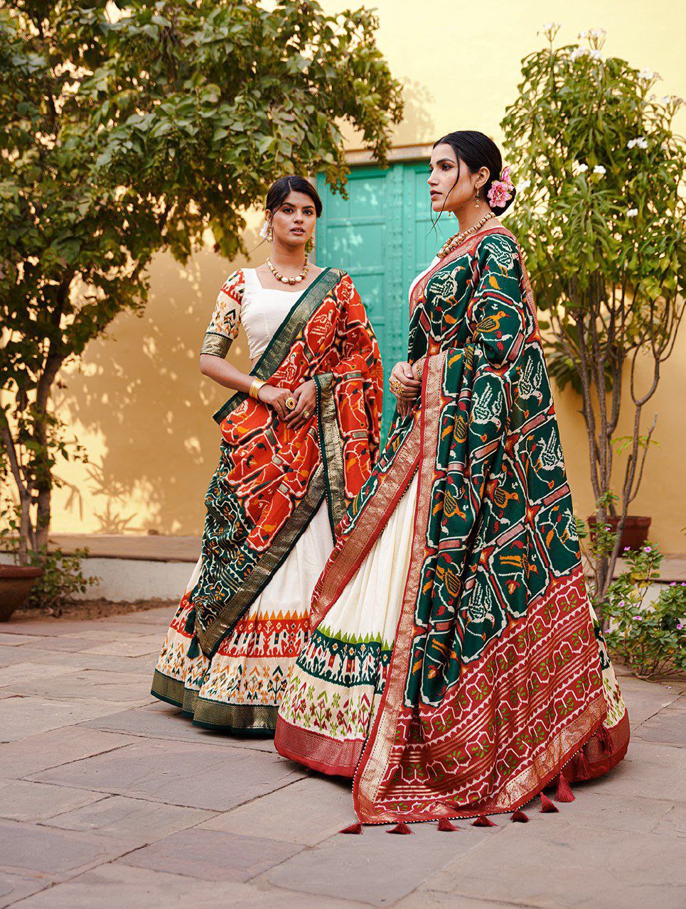 Buy Festive Ikat Patola Lehenga Set Online | Vaanya Kurtis