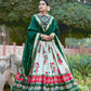 Buy Elegant Green Ikat Patola Lehenga Set with Foil Work