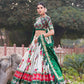 Buy Elegant Green Ikat Patola Lehenga Set with Foil Work