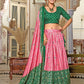 Buy Stunning Pink Tussar Silk Meenakari Lehenga Online