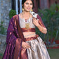 Buy Jacquard Lehenga Sets Online with Zari Weaving Work