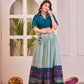 Find Gorgeous Blue Cotton Rayon Co-Ord Lehenga Set Online