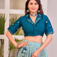 Find Gorgeous Blue Cotton Rayon Co-Ord Lehenga Set Online