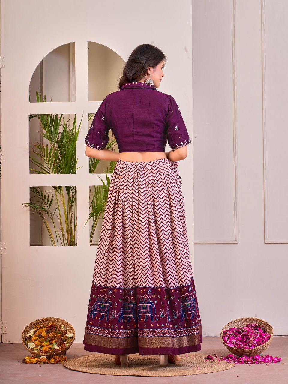 Buy Trendy Purple Co-Ord Lehenga Set Online | Vaanya Kurtis