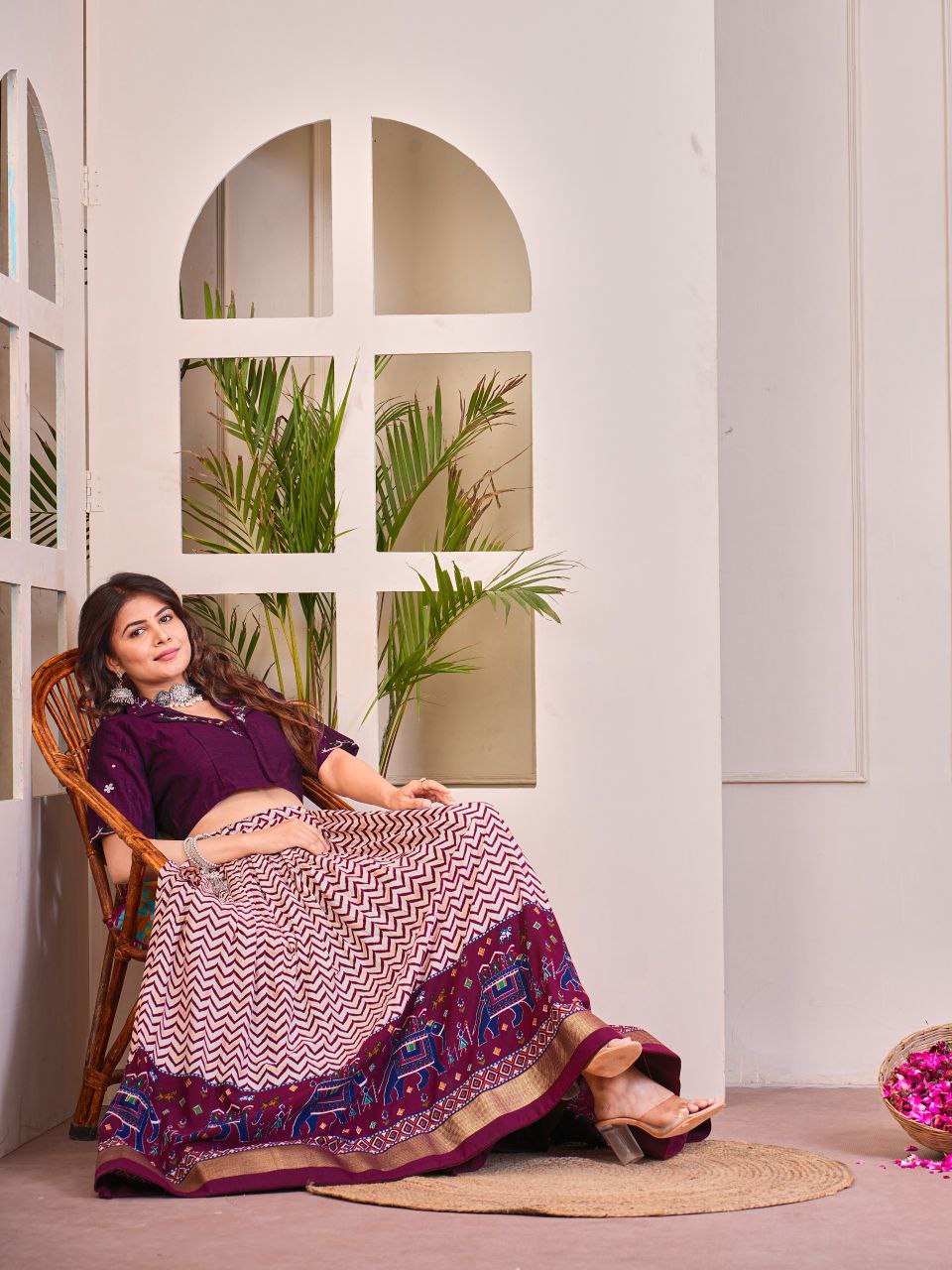 Buy Trendy Purple Co-Ord Lehenga Set Online | Vaanya Kurtis