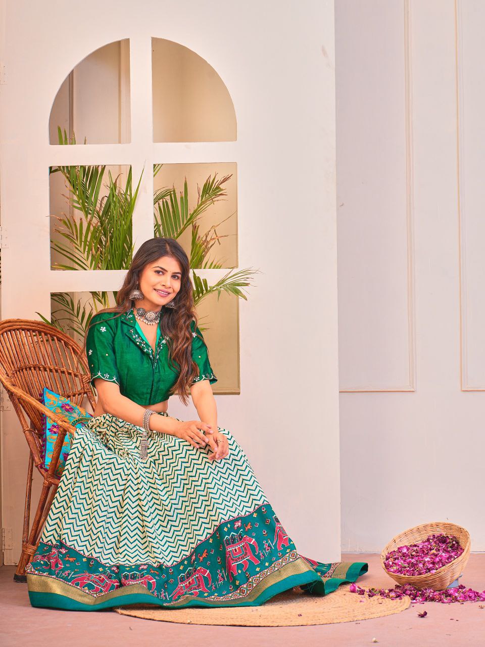 Buy Gorgeous Green Co-Ord Lehenga Set Online | Vaanya Kurtis