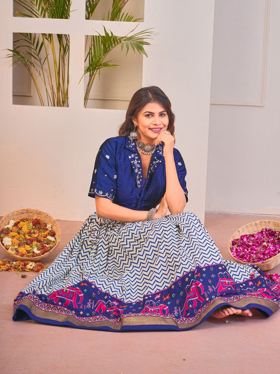 Buy Stylish Blue Co-Ord Lehenga Set Online | Vaanya Kurtis