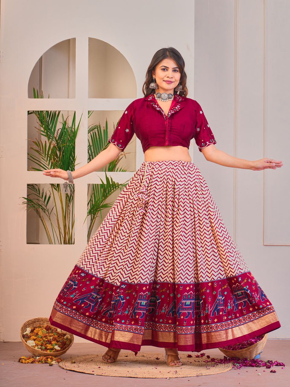 Buy Latest Cotton Co-Ord Lehenga Set Online | Vaanya Kurtis