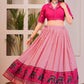 Buy Cotton Pink Co-Ord Lehenga Set Online | Vaanya Kurtis