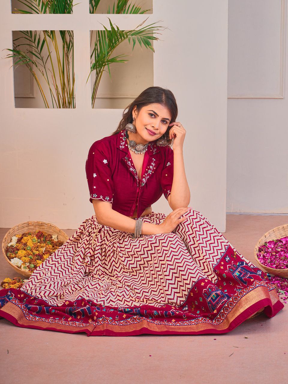 Buy Latest Cotton Co-Ord Lehenga Set Online | Vaanya Kurtis