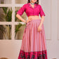 Buy Cotton Pink Co-Ord Lehenga Set Online | Vaanya Kurtis