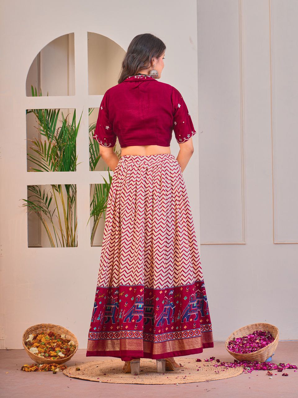 Buy Latest Cotton Co-Ord Lehenga Set Online | Vaanya Kurtis