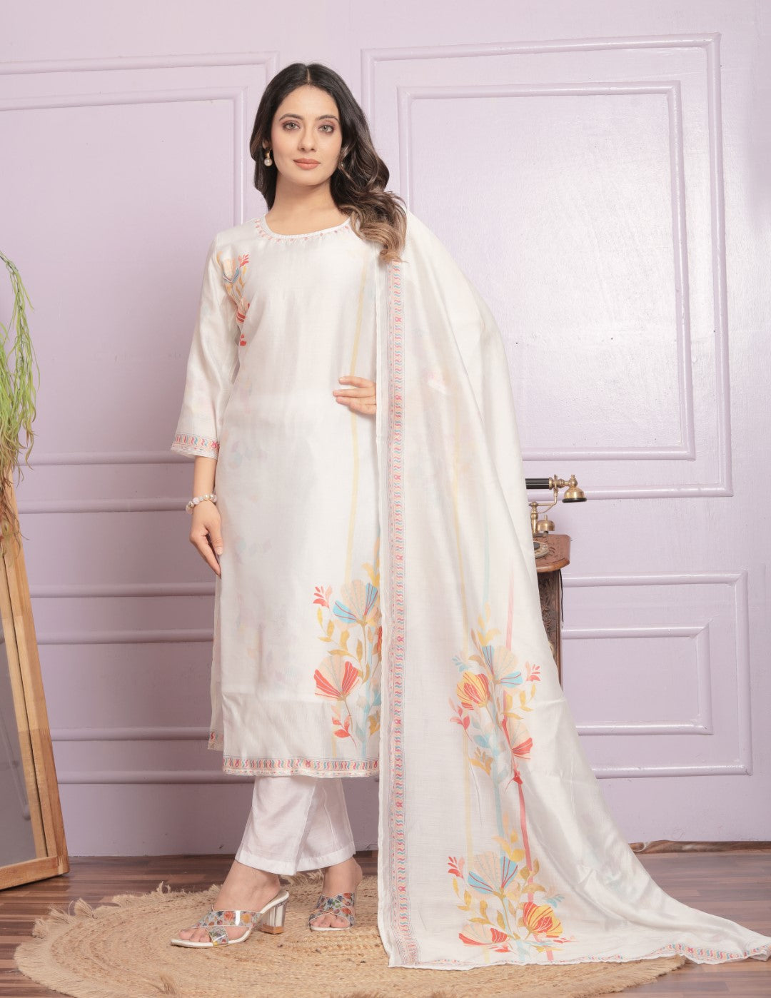 Buy Floral Casual Dupatta Set | Stylish & Comfortable