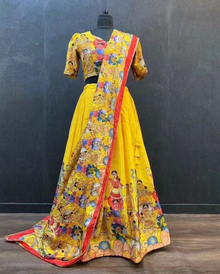 Kalamkari Lehenga Set Lehenga Vaanya Kurtis 