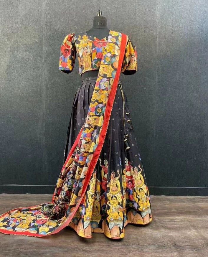 Kalamkari Lehenga Set Lehenga Vaanya Kurtis 