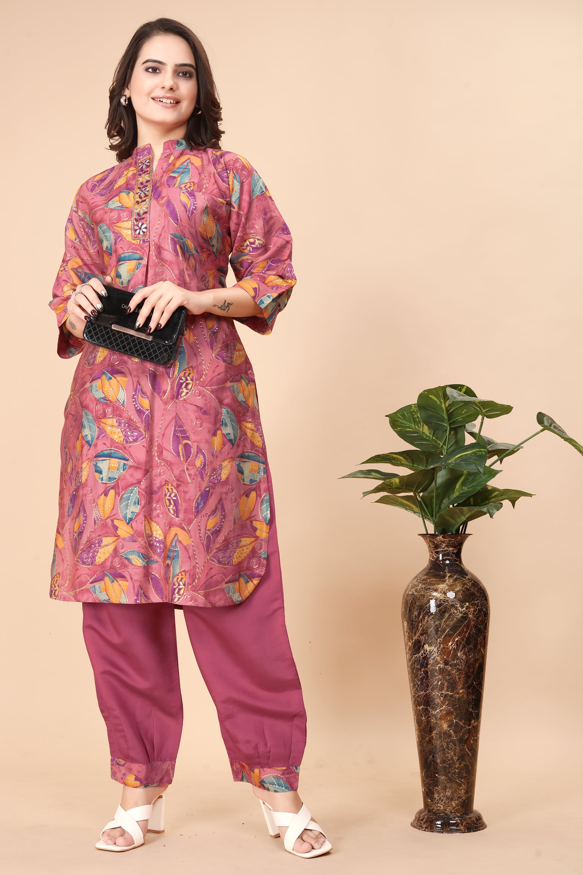 Modal Silk Afgani Pant Set.