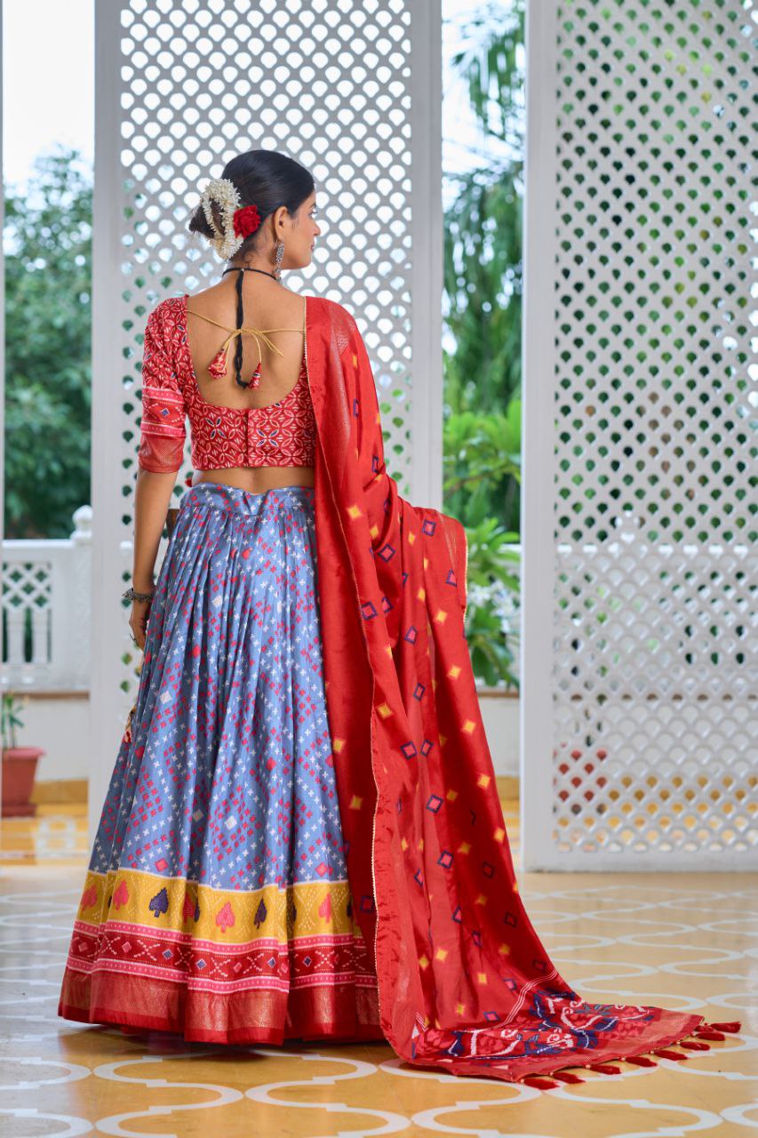 Stylish Silk Meenakari Lehanga Choli Set | Vaanya Kurtis