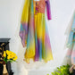 Organza Silk Gown With Dupatta.