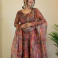 Taby Silk Anarkali Gown Set.
